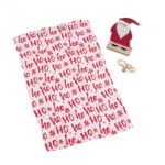 Set 2piese: decoratiune; prosop bucatarie Santa - HR-DECOXMAS-MOS