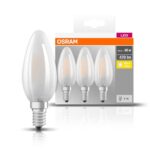 Set 3 becuri Led Osram, E14, 4W, 470 lumeni, lumina calda (2700K) - 000004058075819375