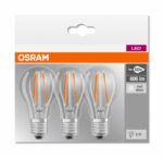 Set 3 becuri Led Osram, E27, 230V, 6.5W, 470 lumeni - 000004058075819535
