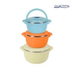 SET 3 CASEROLE TERMICE 2+4+6L, BELLY BEIGE, ART OF DINING BY HEINNER - HR-SNV-246LB