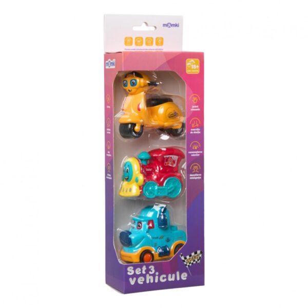 SET 3 VEHICULE ACTIONATE PRIN INERTIE - MOMKI899-17A