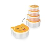 SET 4 CASEROLE CU CAPAC, PLASTIC, SMILEY, ART OF DINING BY HEINNER - HR-QL-BS4S