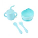 Set 4 piese diversificare din silicon: Cana cu pai, bol - UG-422BL