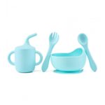 Set 4 piese diversificare din silicon: Cana cu pai, bol - UG-422BL