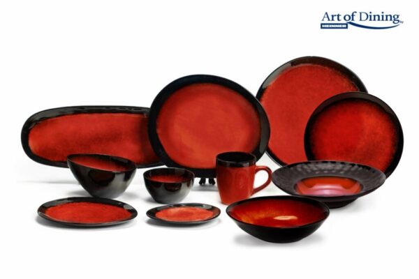 SET 4X BOL OVAL CERAMICA 16 CM, VULCANO, ART OF DINING BY HEINNER - HR-LH-VBO164