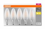 Set 5 becuri Led Osram, E14, 4W, 470 lumeni, lumina calda (2700K) - 000004058075090682