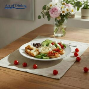SET 6 FARFURII INTINSE OPAL ALB 25 CM, AIDA, ART OF DINING BY HEINNER - HR-AHL-E256