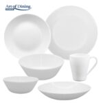 SET 6 FARFURII INTINSE OPAL ALB 25 CM, AIDA, ART OF DINING BY HEINNER - HR-AHL-E256 - imagine 3