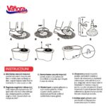 SET CURATENIE CU MOP ROTATIV, CLEAN360, ROSU - VN-ULF-2COLR - imagine 8