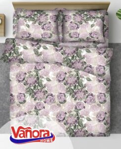 Set de pat king size bumbac, 92 gsm, Peony - VN-KGBED92-PNY