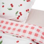 SET DE PAT SINGLE BUMBAC CHERRY - HR-2SBED-CHRY