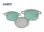 SET GATIT 5 PIESE ALUMINIU PRESAT, CRETA, COOKING BY HEINNER - HR-BET-5CRT