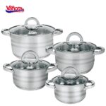 SET GATIT DIN INOX 8 PIESE, MEDINA, VANORA HOME - VN-HJ-8PCS