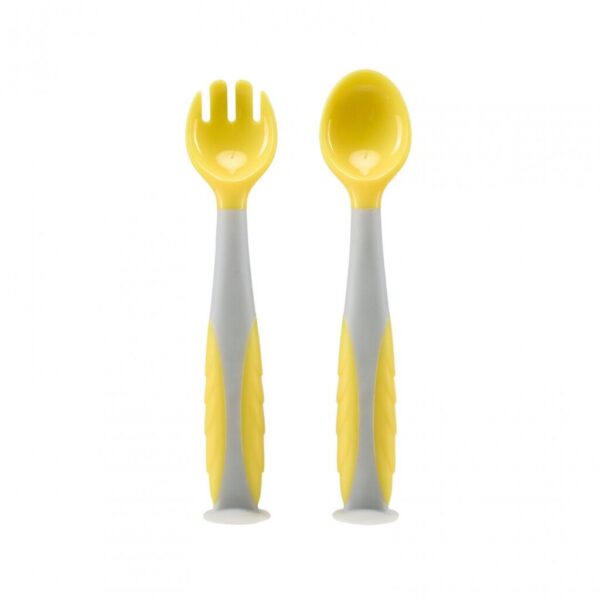 Set lingurita si furculita, galben, U-Grow - UG-218YE