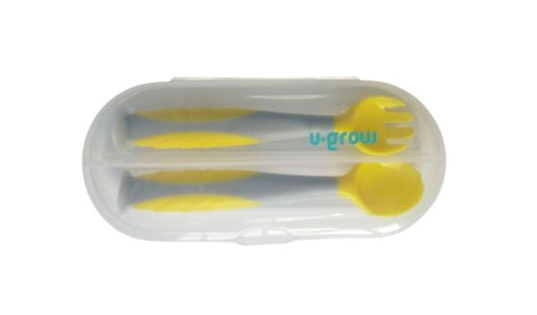 Set lingurita si furculita, galben, U-Grow - UG-218YE