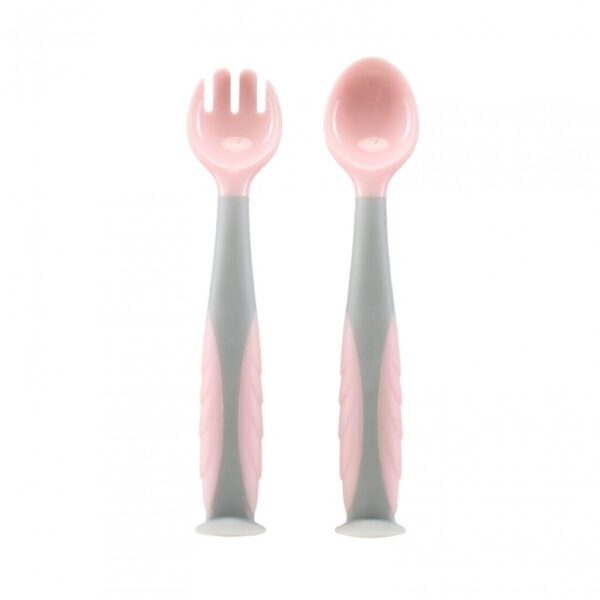 Set lingurita si furculita, roz, U-Grow - UG-218PK