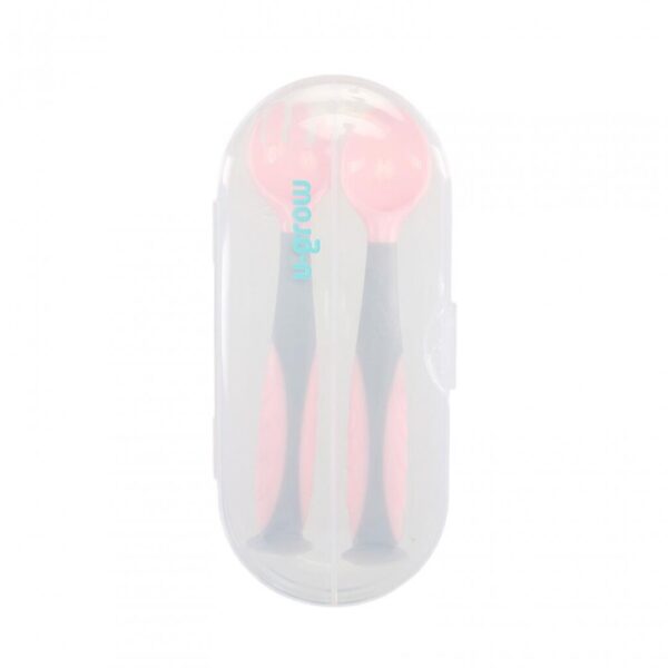 Set lingurita si furculita, roz, U-Grow - UG-218PK