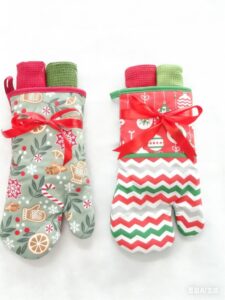 Set manusa bucatarie 3 piese Craciun Green - HR-3KS-XMASG