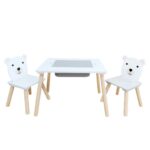 Set masuta si 2 scaune, cu spatiu de activitati, Bear, U-Grow - UG-74KINET