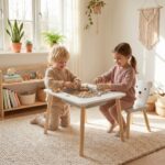 Set masuta si 2 scaune, cu spatiu de activitati, Bear, U-Grow - UG-74KINET - imagine 7