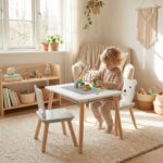 Set masuta si 2 scaune, cu spatiu de activitati, Bear, U-Grow - UG-74KINET - imagine 8