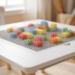 Set masuta si 2 scaune, cu spatiu de activitati, Bear, U-Grow - UG-74KINET - imagine 11