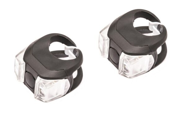 Set stopuri Raypal 2215, LED 2x2, 3 functii, 2xCR2032, alb/negru - RPL-2215