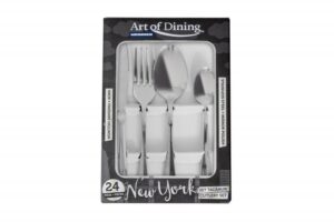 SET TACAMURI INOX 24 PIESE NEW YORK, ART OF DINNING BY HEINNER - HR-HP-NY24