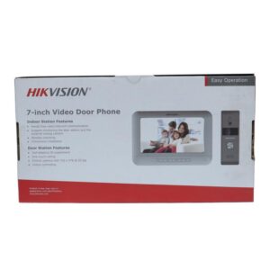 Set videointerfon color Hikvision DS-KIS203T; montaj pe 4 fire
