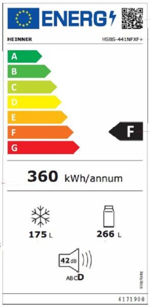SIDE BY SIDE HEINNER HSBS-441NFXF+ - imagine 6
