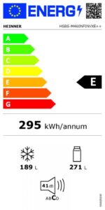 Side by Side HEINNER HSBS-M460NFINVXE++, No Frost, 460 L, Clasa E - imagine 3