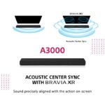 Soundbar Sony HT-A3000, 3.1ch, Dolby Atmos, 250W, Bluetooth 5.0 - HTA3000.CEL