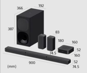 Soundbar SONY HT-S40R, 5.1, 600W, Bluetooth, Dolby Audio, Negru - HTS40R.CEL