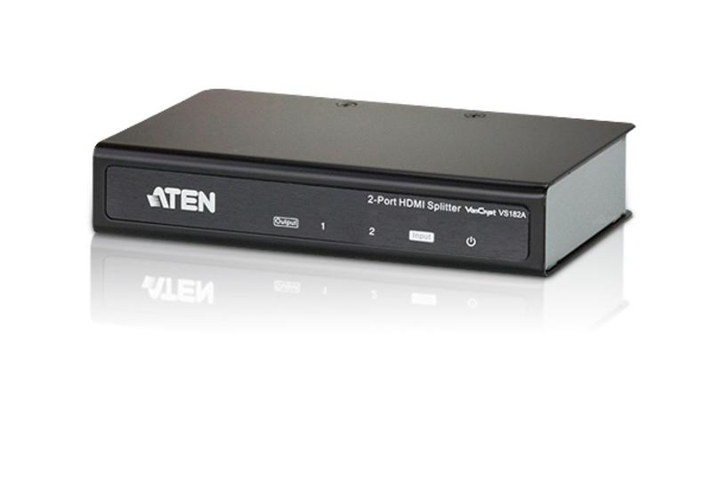 Splitter ATEN VS182A-AT-G; numar porturi: 2, Video Type portul: HDMI-01 Splitter ATEN VS182A-AT-G; numar porturi: 2, Video Type portul: HDMI - imagine 1