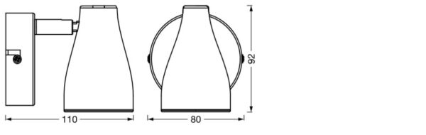 Spot LED ajustabil Ledvance Pear, GU10, 4.3W, 350 lm - 000004058075826410