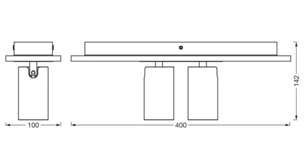 Spot LED dublu ajustabil Ledvance DECOR MERCURY, 2xGU10, 2x3.4W - 000004058075833579