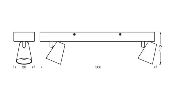 Spot LED dublu ajustabil Ledvance DECOR NEPTUNE, 20W, 1630 lm - 000004058075828322