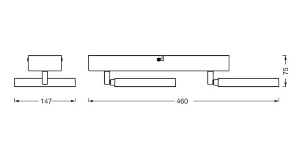 Spot LED dublu ajustabil Ledvance DECOR SATURN, 21W, 2180 lm - 000004058075827981