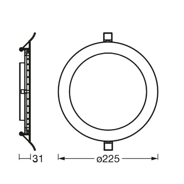 Spot LED incastrat Ledvance RECESS DOWNLIGHT SLIM, 22W, 2000 lm - 000004058075573093