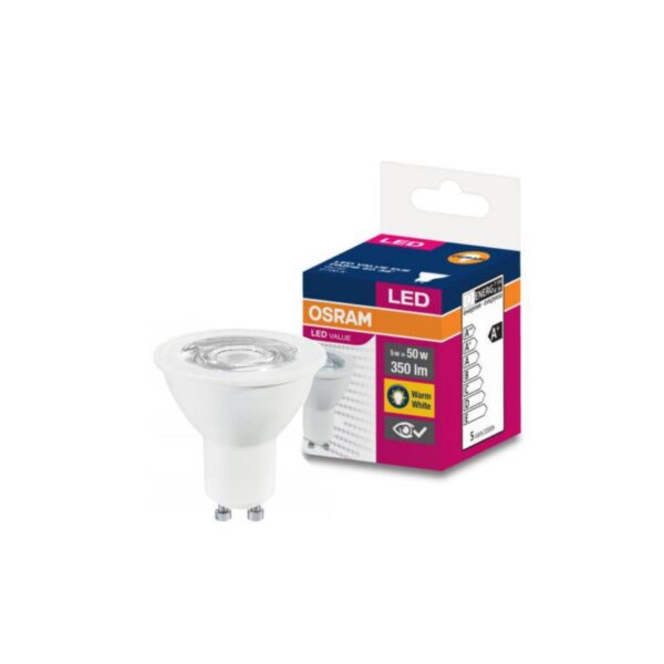 Spot Led Osram, LED VALUE PAR16, 5W (50W), lumina calda (2700K) - 000004058075198586