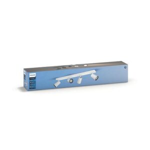 Spot LED Philips myLiving Paisley, 4xGU10, 5.5W, IP20, Metal, Alb - 000008718696164747