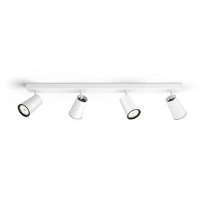 Spot LED Philips myLiving Paisley, 4xGU10, 5.5W, IP20, Metal, Alb - 000008718696164747