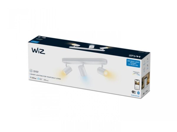 Spot LED RGB WiZ Imageo, Wi-Fi, Bluetooth, 3x4.9W, 1035 lm - 000008719514551794