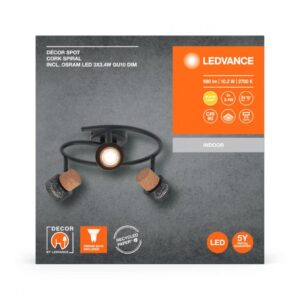 Spot LED triplu ajustabil Ledvance DECOR CORK SPIRAL - 000004058075828704