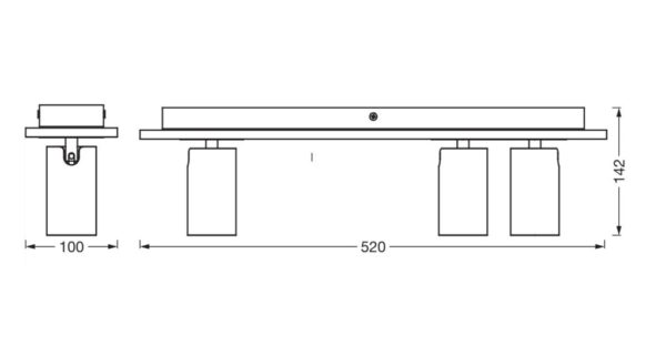 Spot LED triplu ajustabil Ledvance DECOR MERCURY, 3xGU10 - 000004058075833593