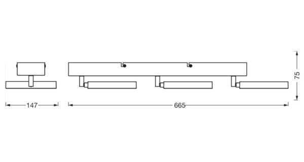 Spot LED triplu ajustabil Ledvance DECOR SATURN, 29W, 3270 lm - 000004058075828001