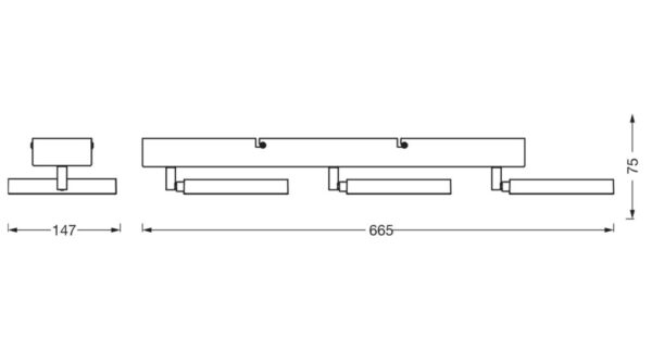 Spot LED triplu ajustabil Ledvance DECOR SATURN, 29W, 3270 lm - 000004058075833517