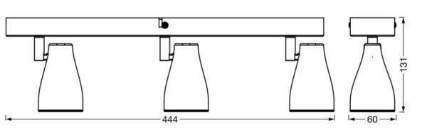 Spot LED triplu ajustabil Ledvance Pear, 3xGU10, 3x4.3W, 1050 lm - 000004058075826458