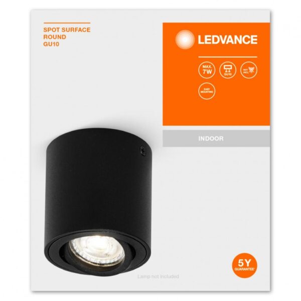 Spot Ledvance Surface Round, 1xGU10, max. 7W, IP20, 8x9.5cm - 000004058075758629