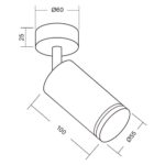 Spot reglabil Vivalux ROUND KING, GU10, max. 35W, IP20 - VIV004572